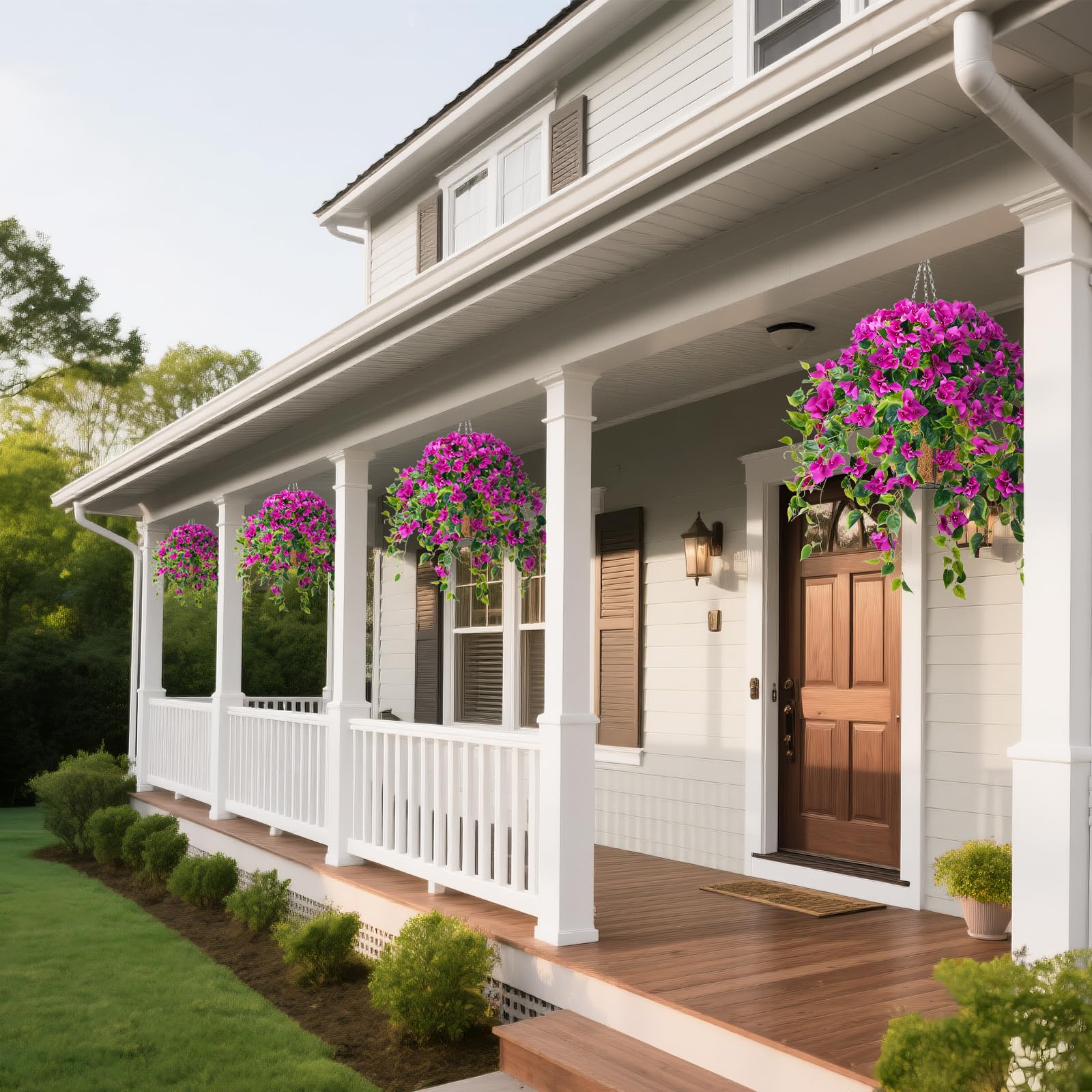Homsunny UV-resistant outdoor flowers resist fading under sun