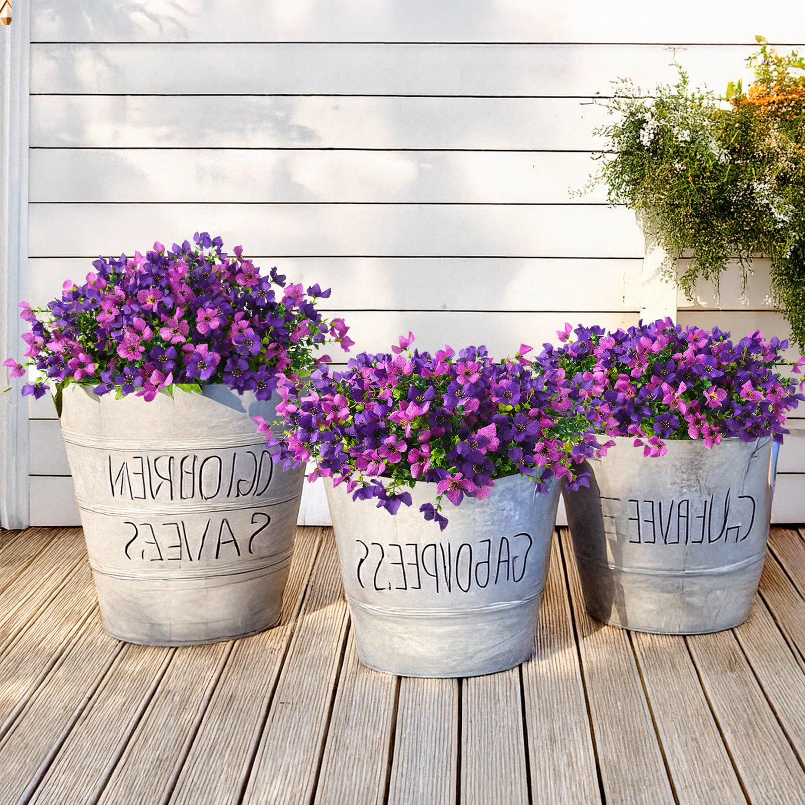 Homsunny weatherproof plastic leaves provide realistic greenery outdoors