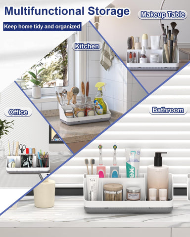 Homtalker multi-functional stylish organizer suited for bathroom, kitchen, and vanity.