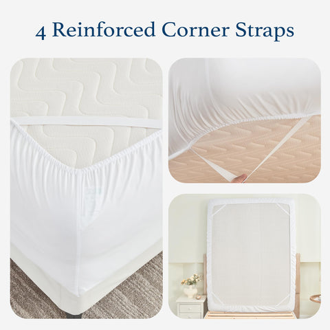 HOMTEC deep-pocket 15-inch king fits securely for a smooth surface