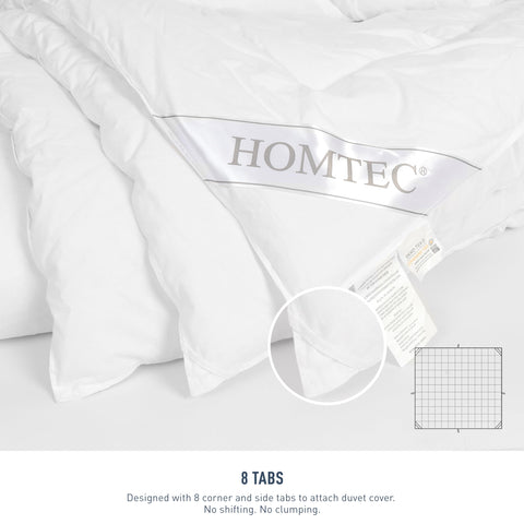 HOMTEC duvet insert all-season comfort delivers versatile warmth year-round.