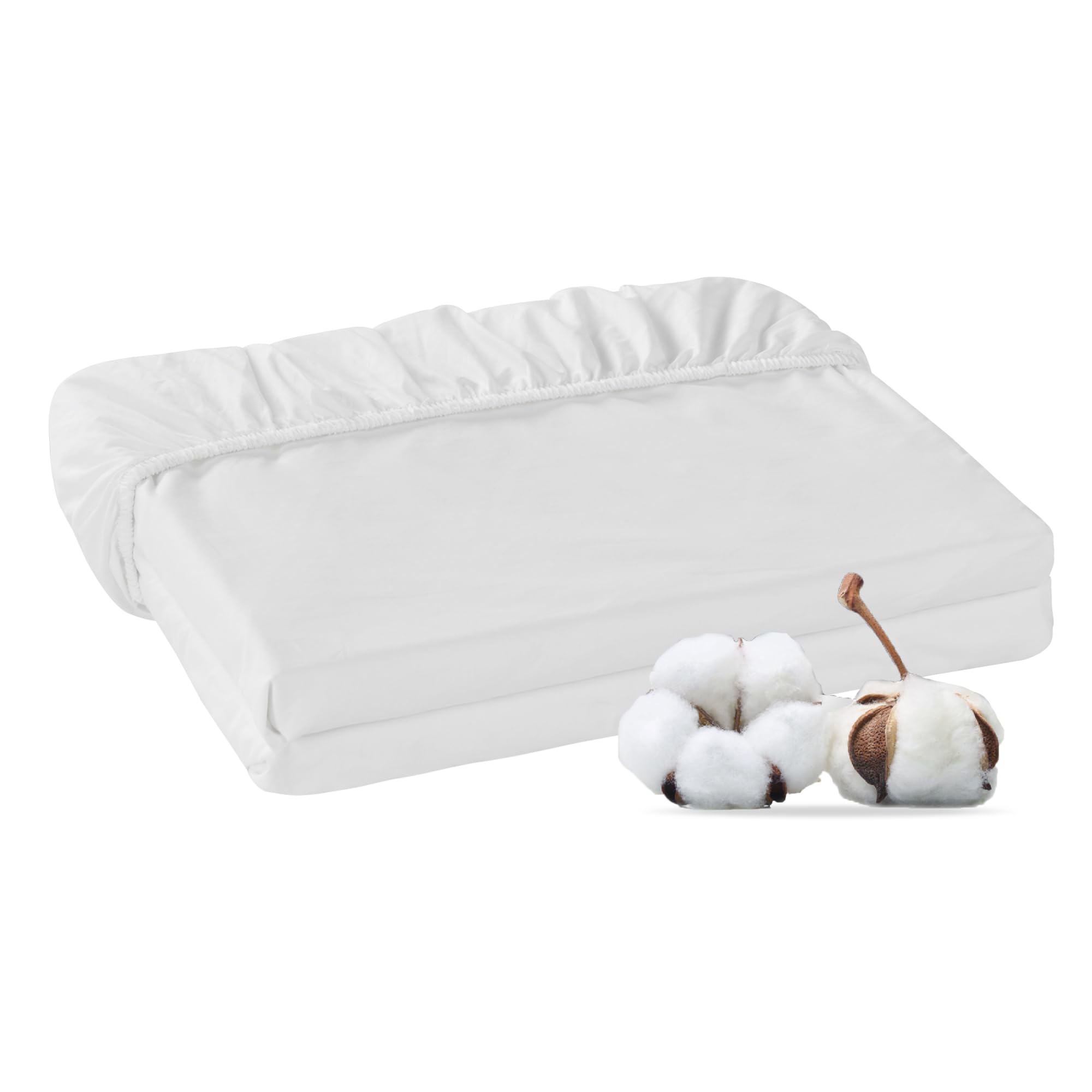 HOMTEC fitted sheet maintains a neat bed with a minimal wrinkle look