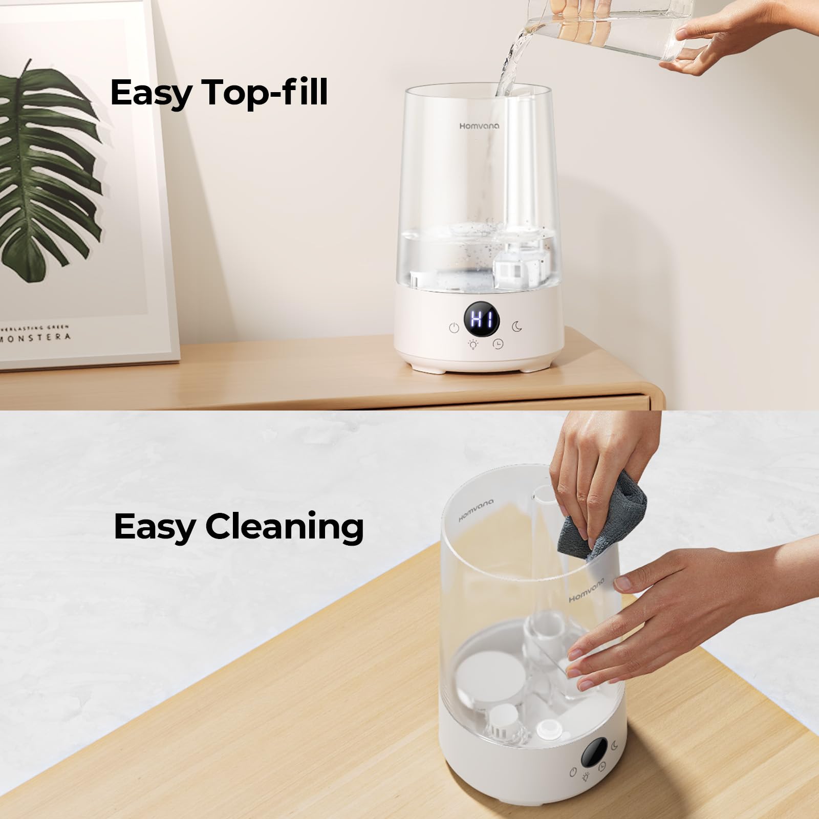 Homvana H101 auto shut-off for safe, unattended use.
