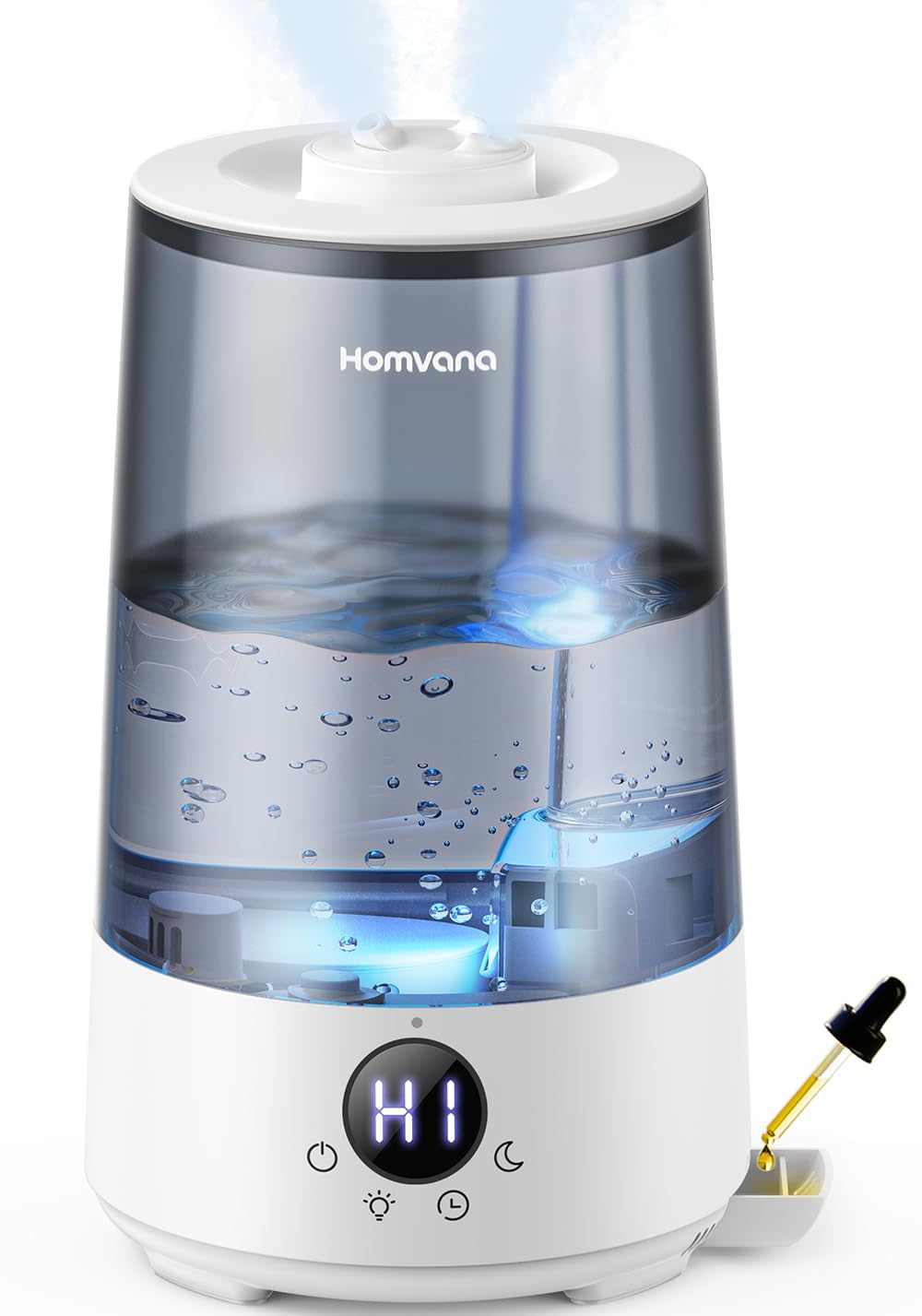 Homvana H101 top-fill design for easy refilling and mess-free use.