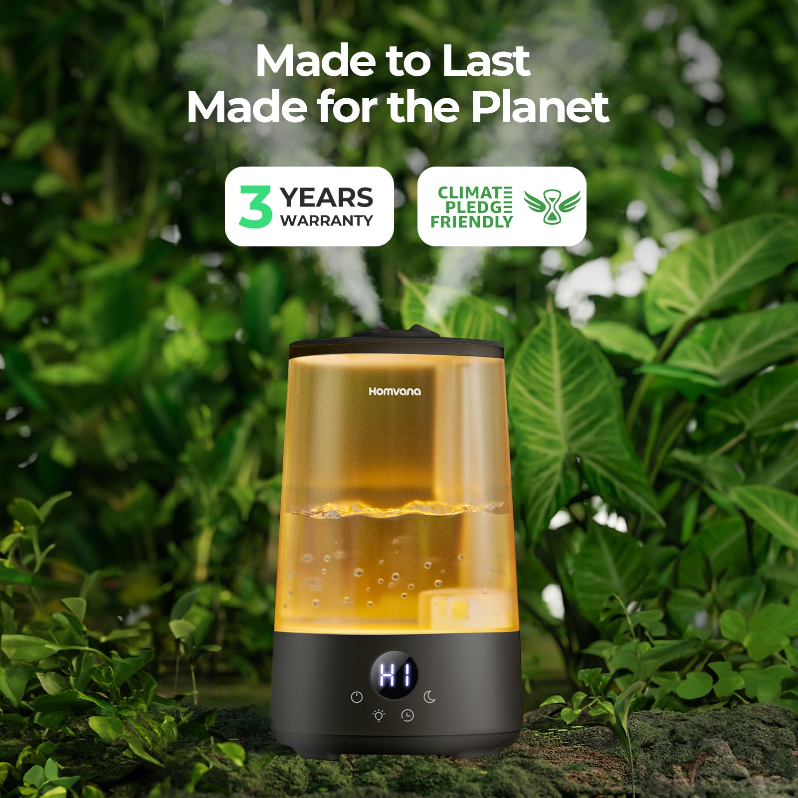 Homvana BPA-free ultrasonic humidifier for safer, quiet mist.