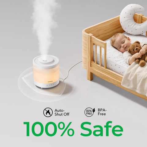 Homvana seven-color nightlight creates cozy bedtime ambience.