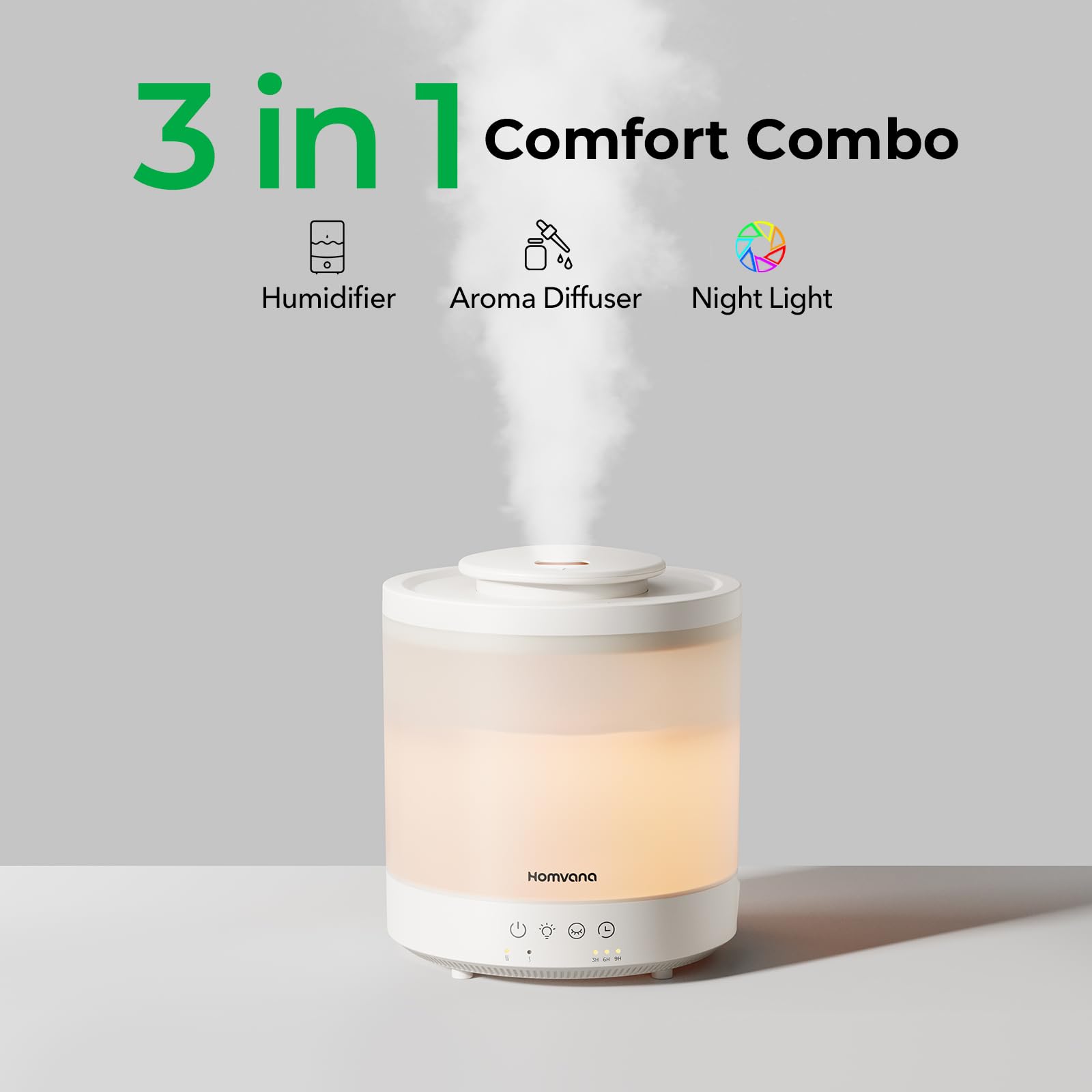 Homvana two-pack top-fill design for easy refilling.
