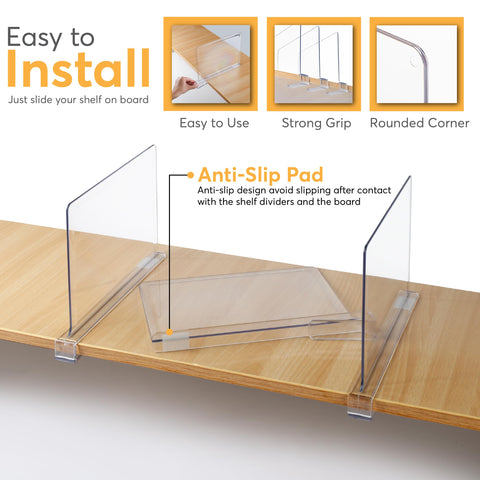 HOMY BLISS space-saving closet separators creating shelf zones