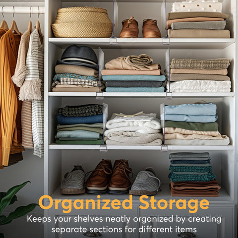 HOMY BLISS vertical bookshelf dividers used on tall shelving units