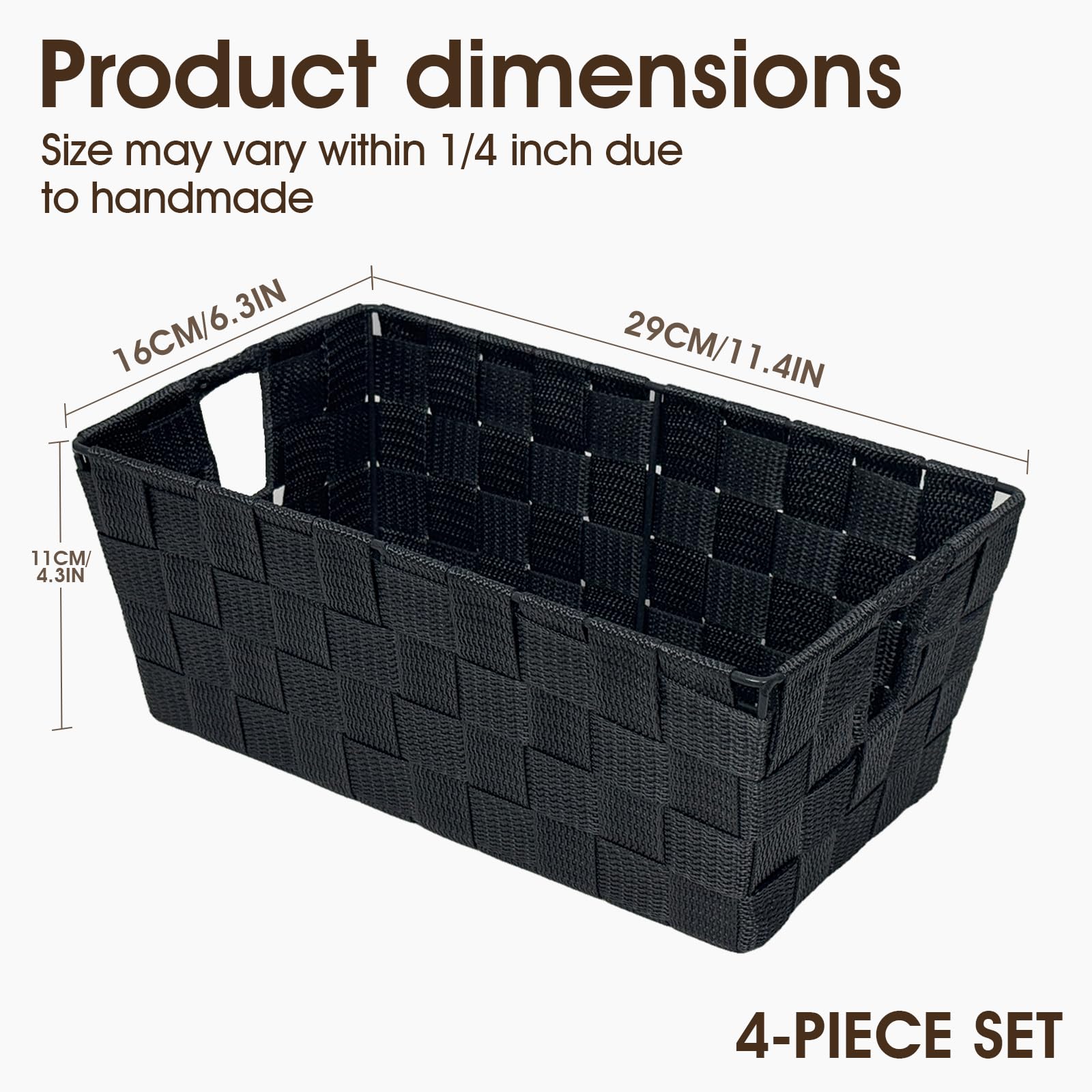 Homyfort built-in handles basket easy to transport across rooms