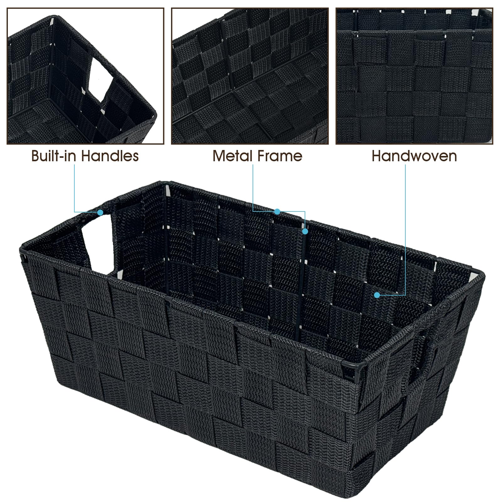 Homyfort closet organizer basket aids clutter reduction