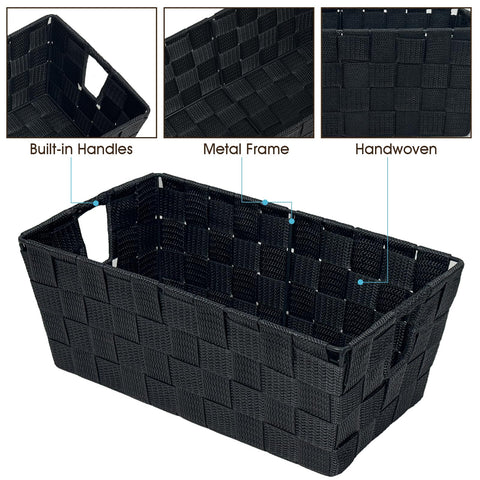 Homyfort closet organizer basket aids clutter reduction