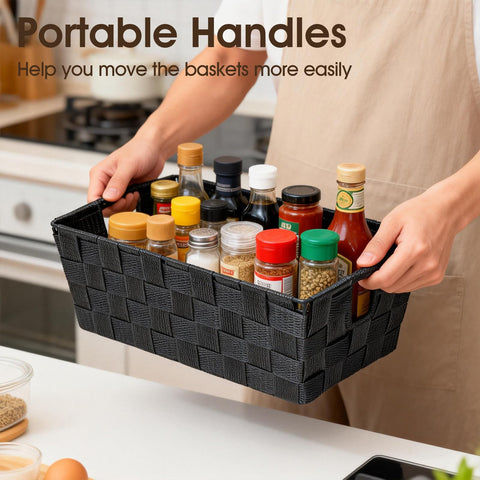 Homyfort cosmetics storage basket keeps vanity items organized