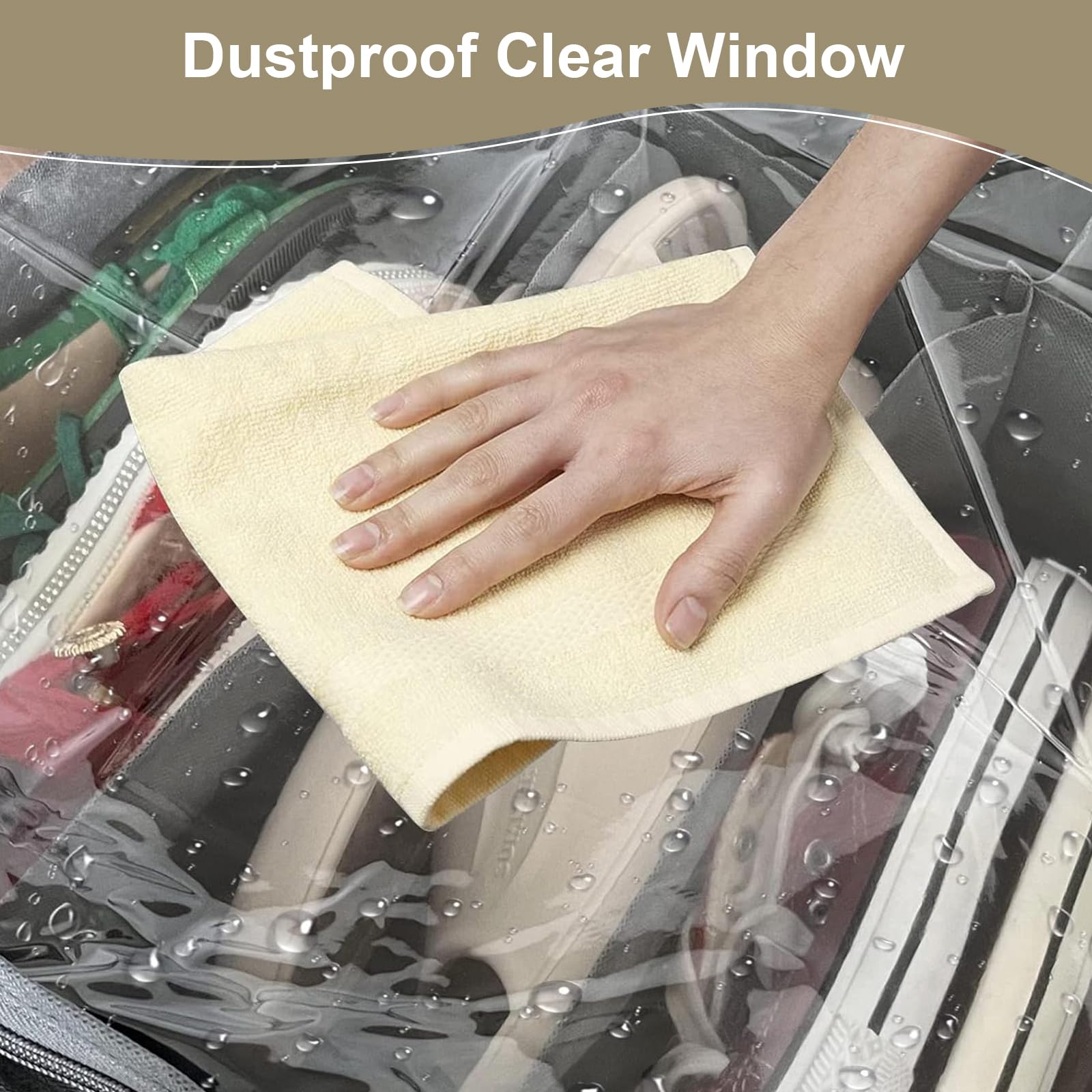 Homyfort under-bed design with clear top window lets you spot pairs at a glance