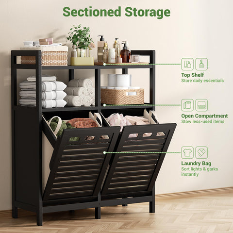 Ventilated slatted door maintains airflow in Homykic cabinet.