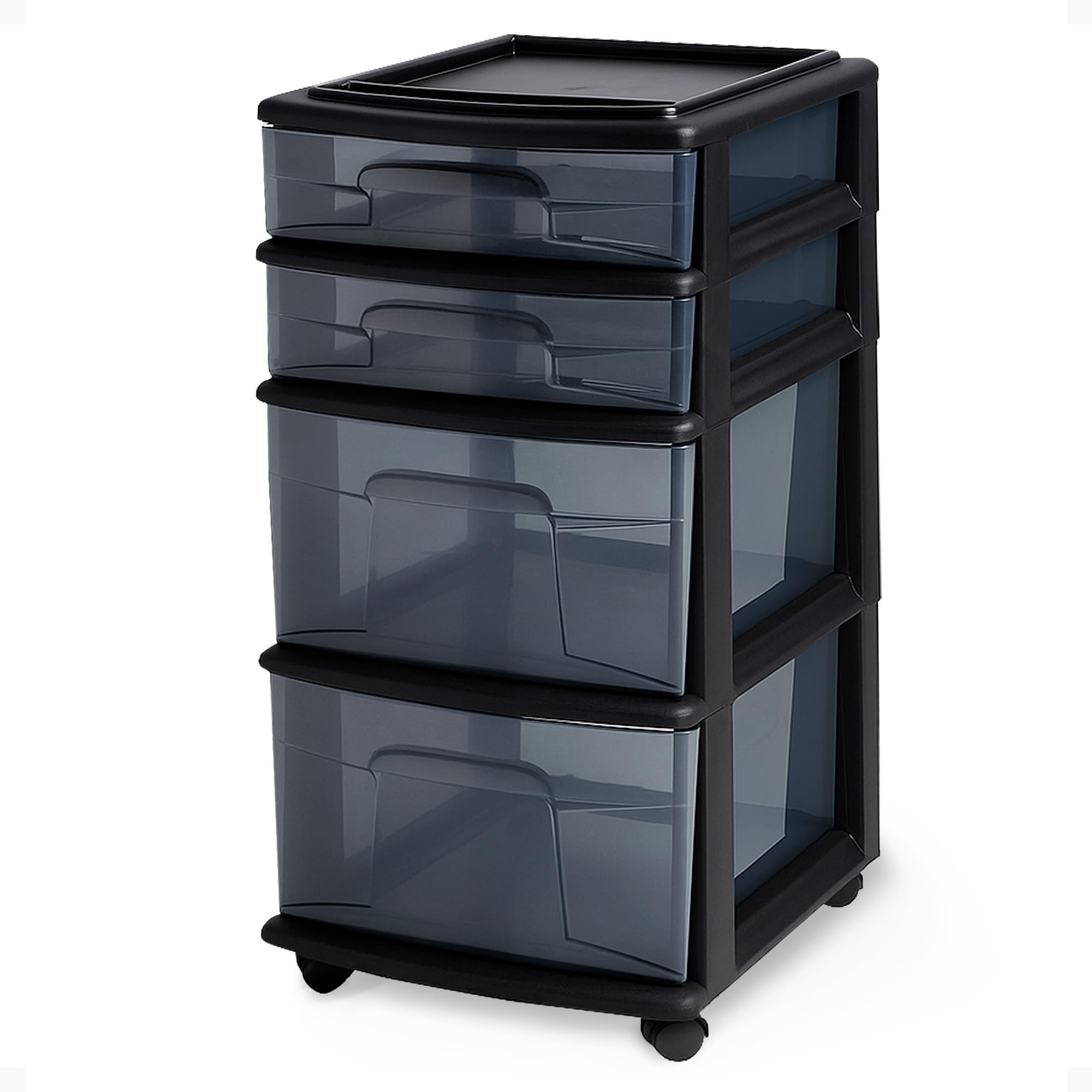 HOMZ Drawer Tower four clear drawers for easy visibility and quick access