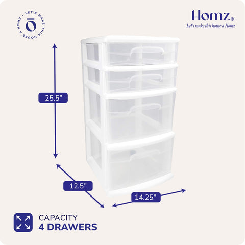 HOMZ Drawer Tower bathroom organization keeps essentials tidy and within reach.