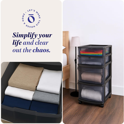 HOMZ Drawer Tower compact organization for small spaces