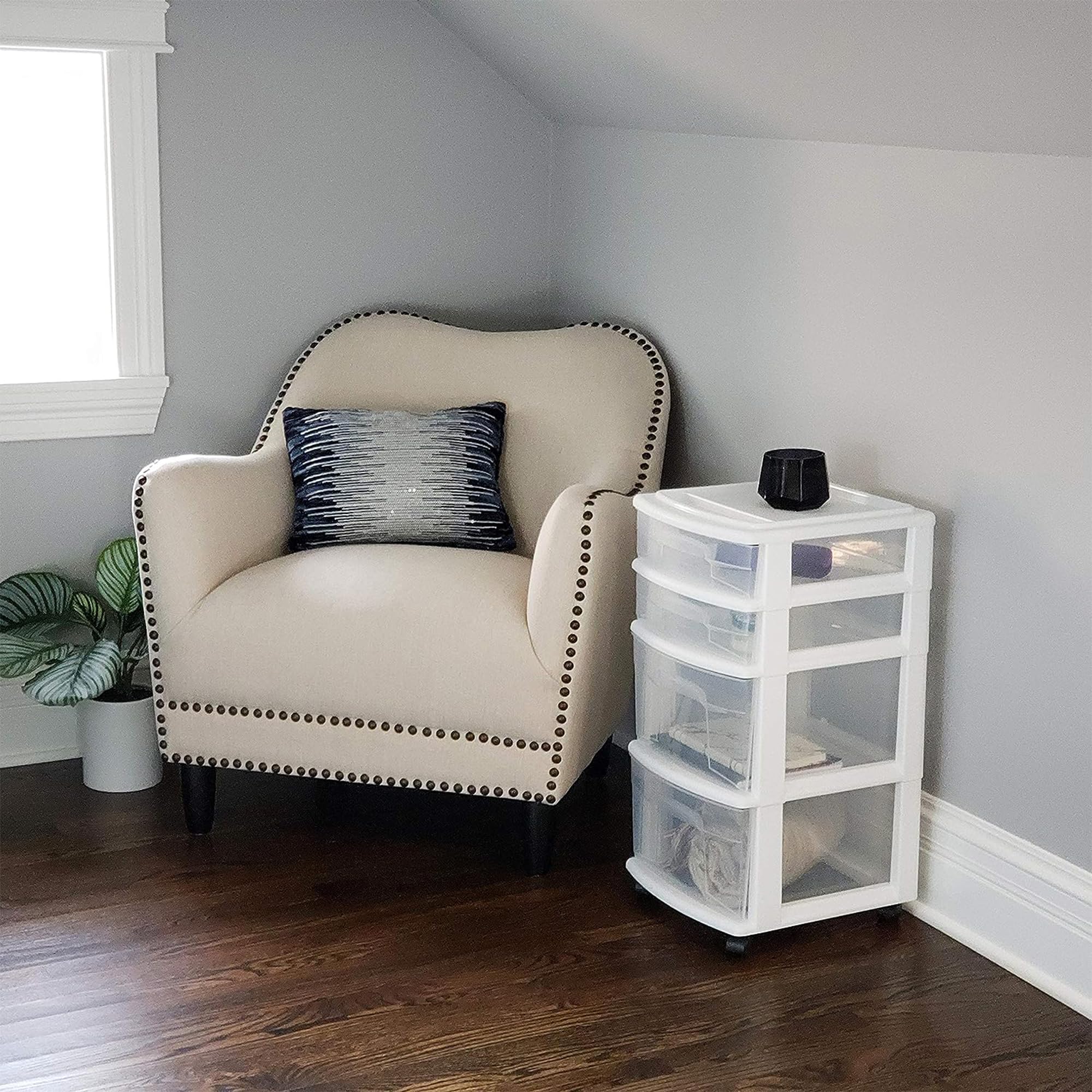 HOMZ Drawer Tower uses eco-friendly materials and durable design.