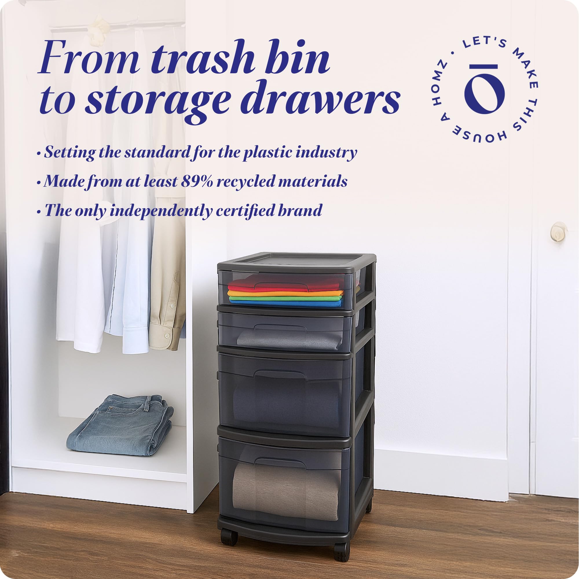 HOMZ Drawer Tower USA made quality storage solution highlight