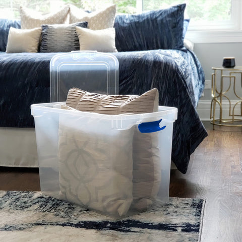 HOMZ large-item storage bin keeps files and bulky items organized.