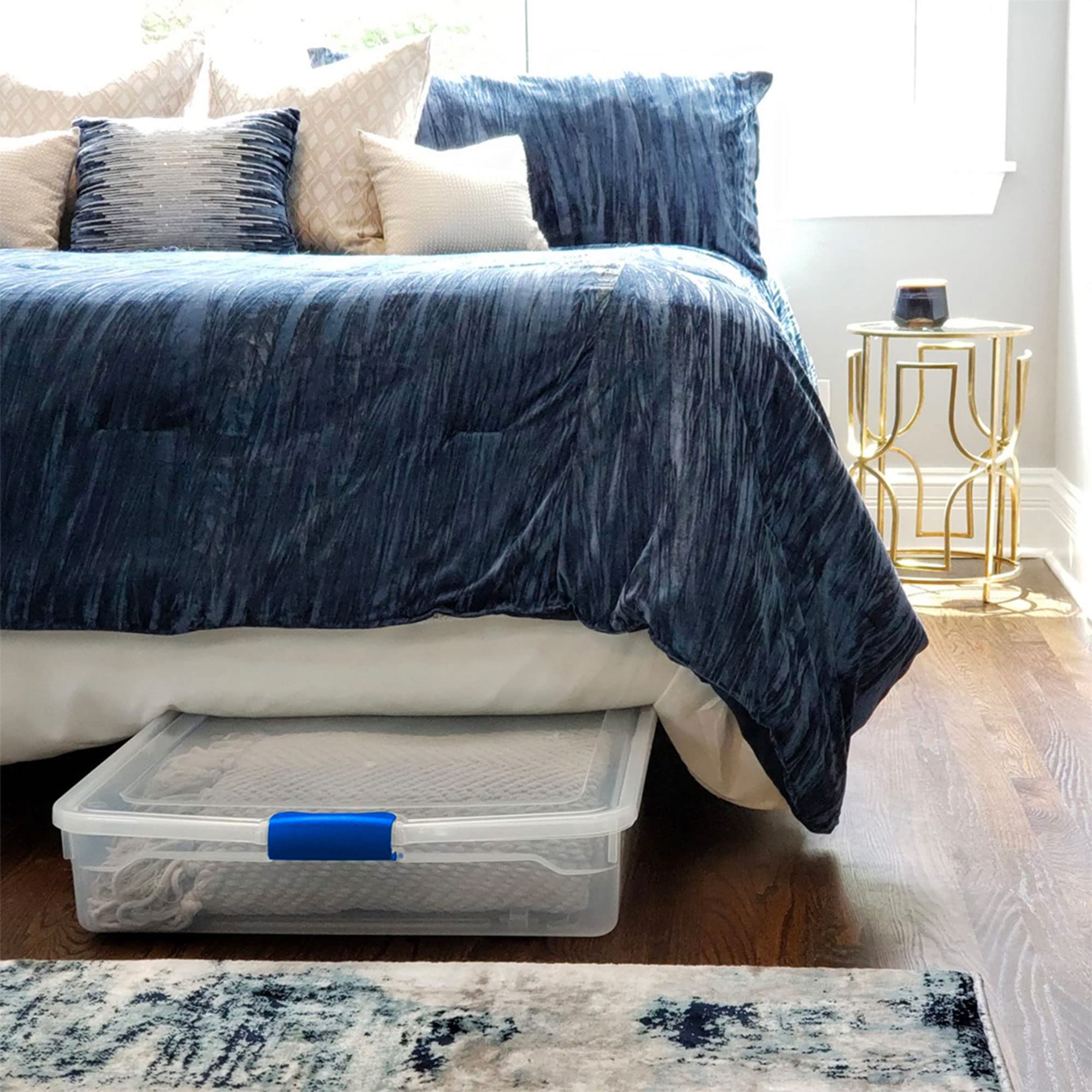 HOMZ made-in-usa under-bed storage bin for durable home organization.
