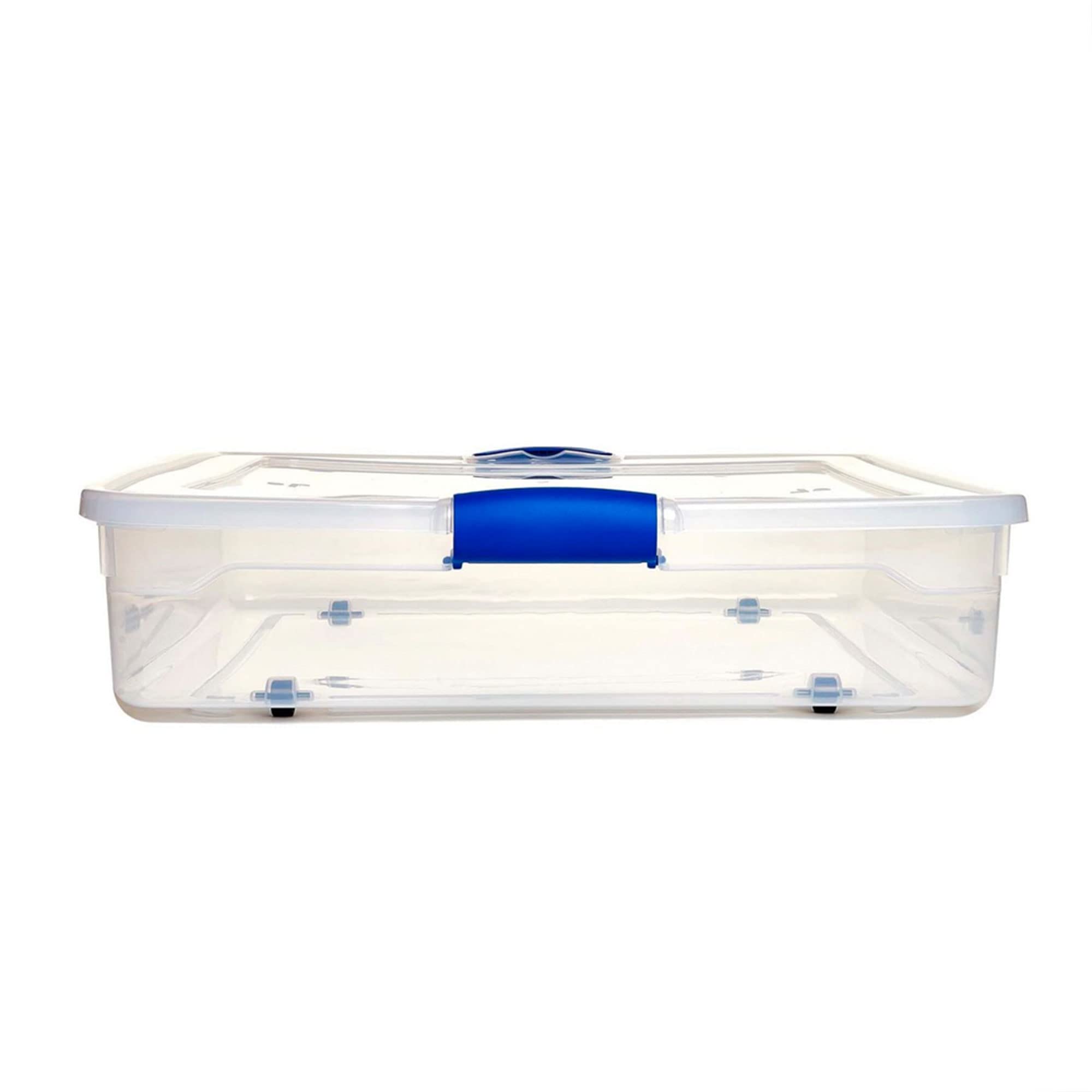 HOMZ recycled-material under-bed bin supports sustainable storage.
