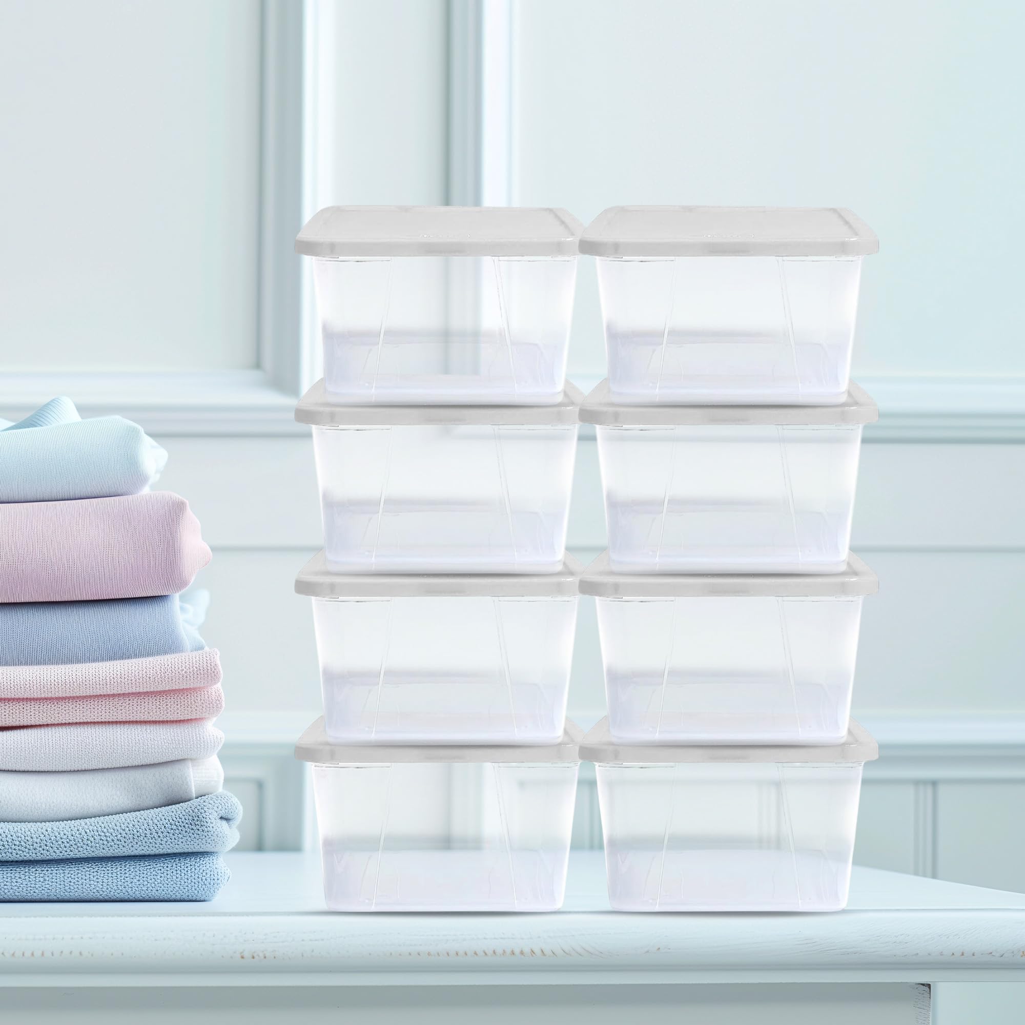 HOMZ Snaplock durable plastic bin, made in USA.