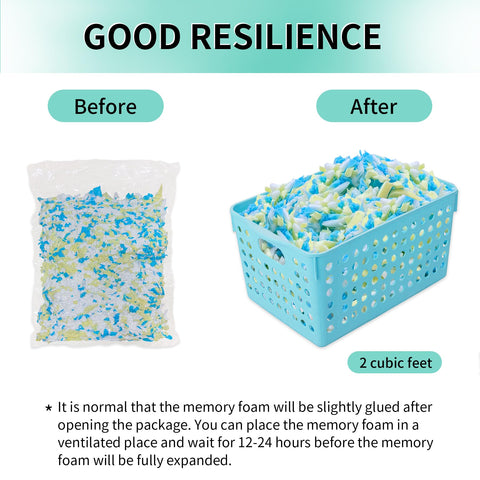 HONEHO memory foam filler packaging shows easy storage and versatile use