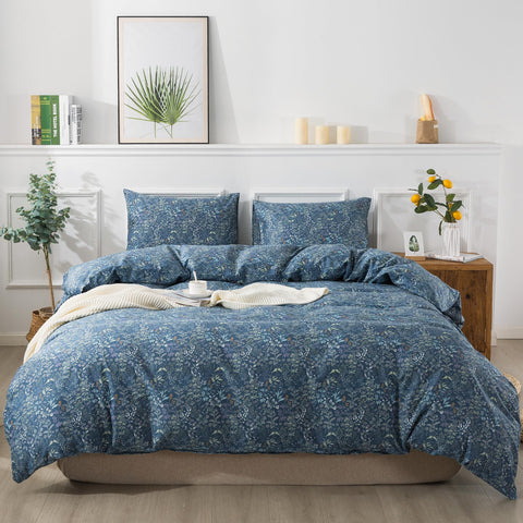 Close-up of HoneiLife floral bedlinen showing delicate petals and soft hues for serene bedrooms.