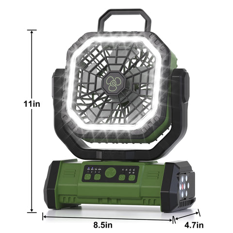 Honesorn anti-slip pad design helps stabilize the fan on uneven surfaces.