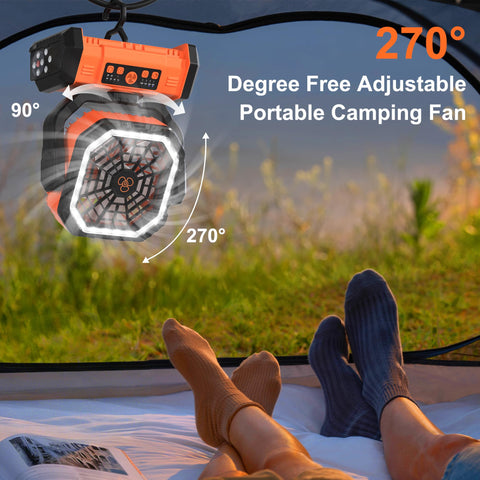 Honesorn LED lantern mode on camping fan for ambient light