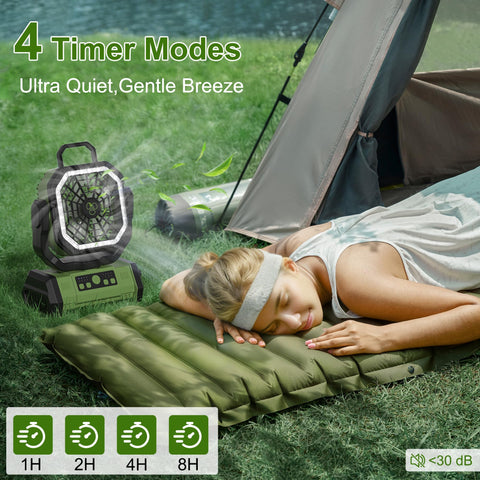 Honesorn portable fan quiet operation under 30 dB for peaceful sleep.