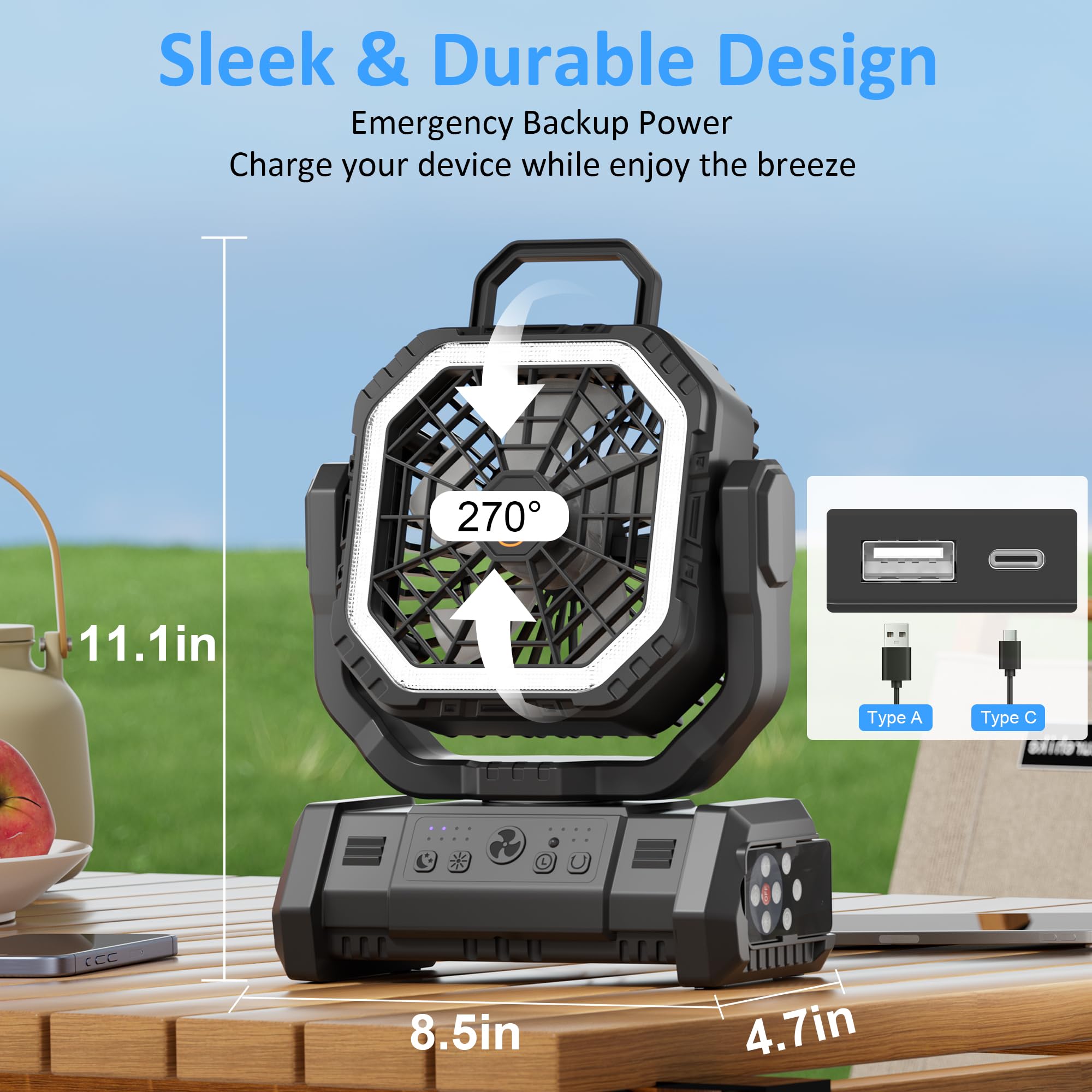 Honesorn portable fan with sleep mode and timer for quiet nights.