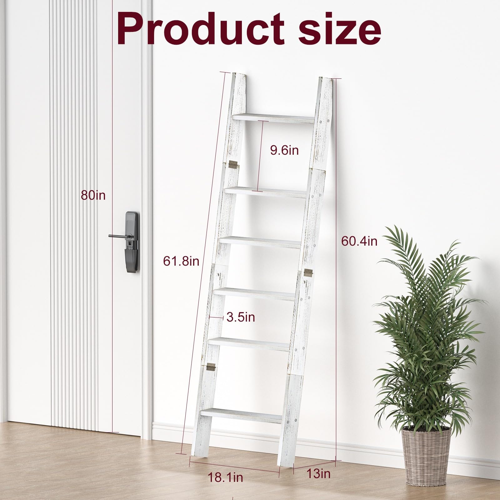 HONEST OUTFITTERS 6-tier blanket ladder displaying quilts to save space