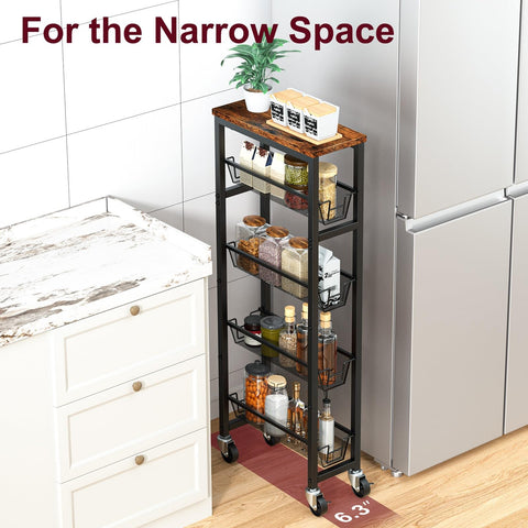 Honest Outfitters Slim Storage Cart keeps bathroom toiletries organized efficiently