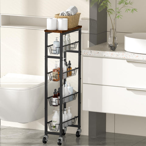 Honest Outfitters Slim Storage Cart ideal for kitchen storage and surface tasks