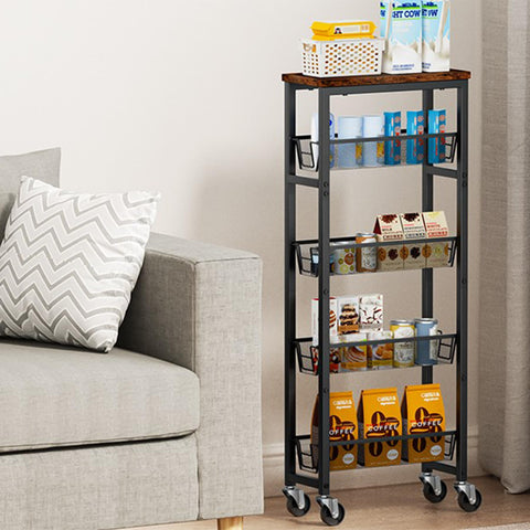 Honest Outfitters Slim Storage Cart on wheels for easy movement around the home