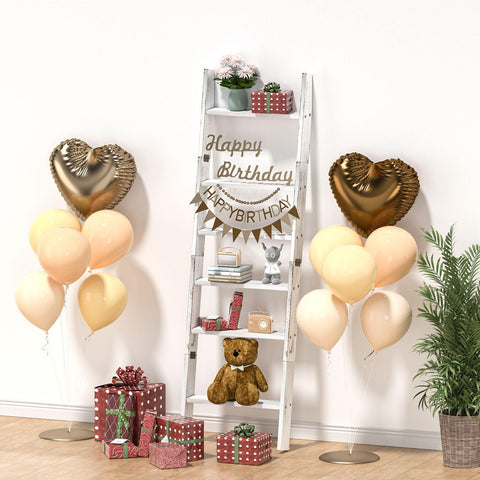 HONEST OUTFITTERS white finish ladder enhancing room organization