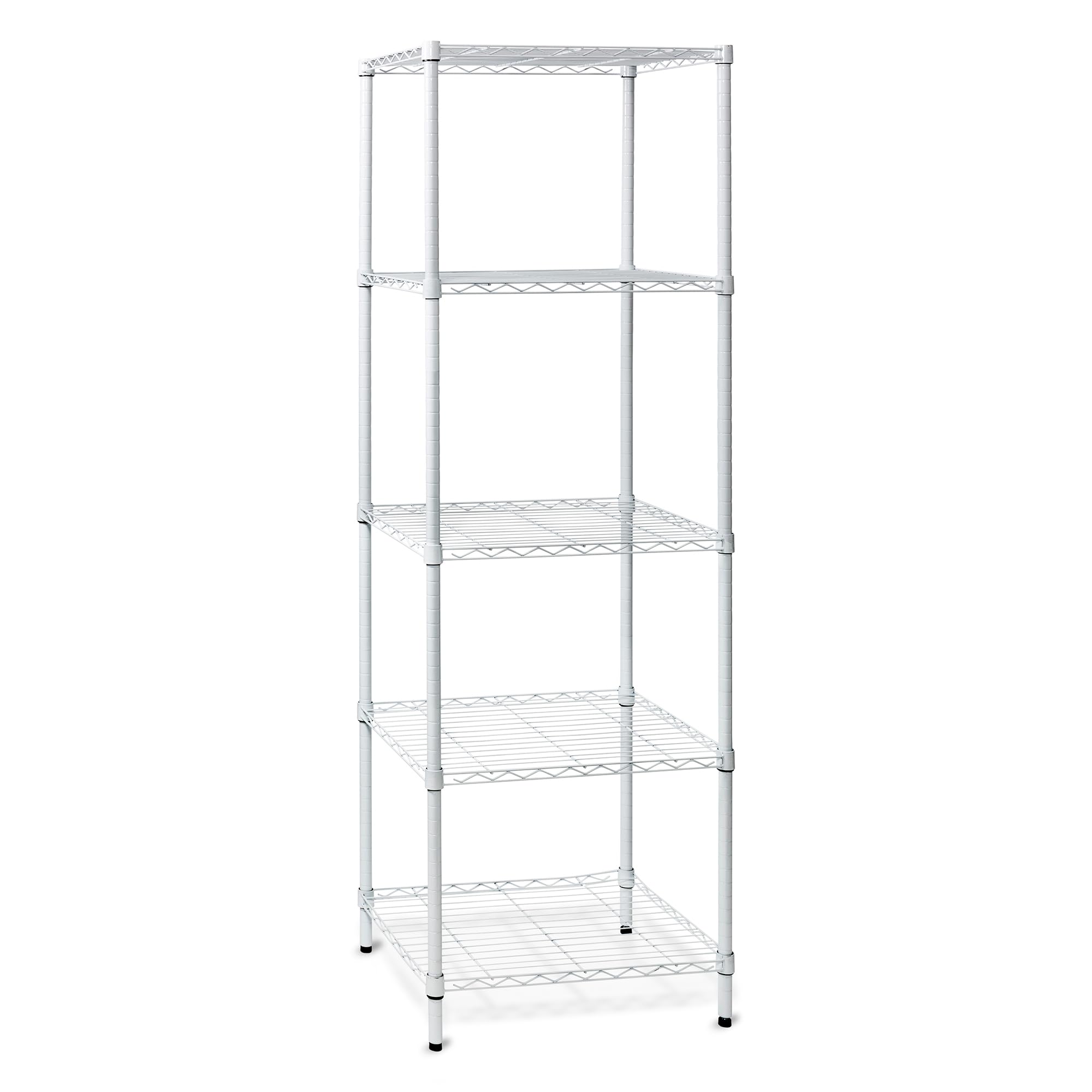 Honey-Can-Do 18-inch deep shelves fit bulky items like baskets and bins.