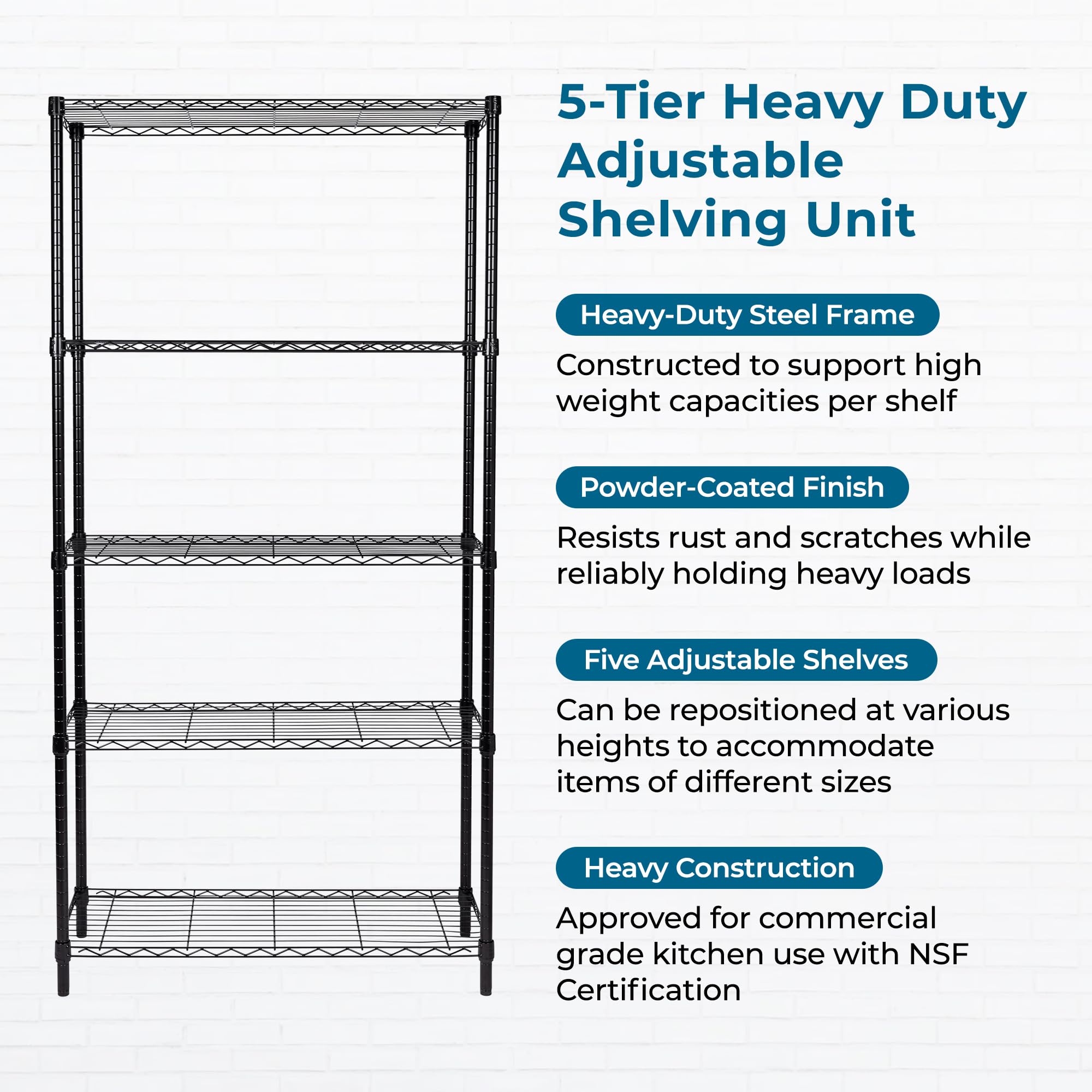 Honey-Can-Do shelf supports up to 200 pounds per tier for heavy items