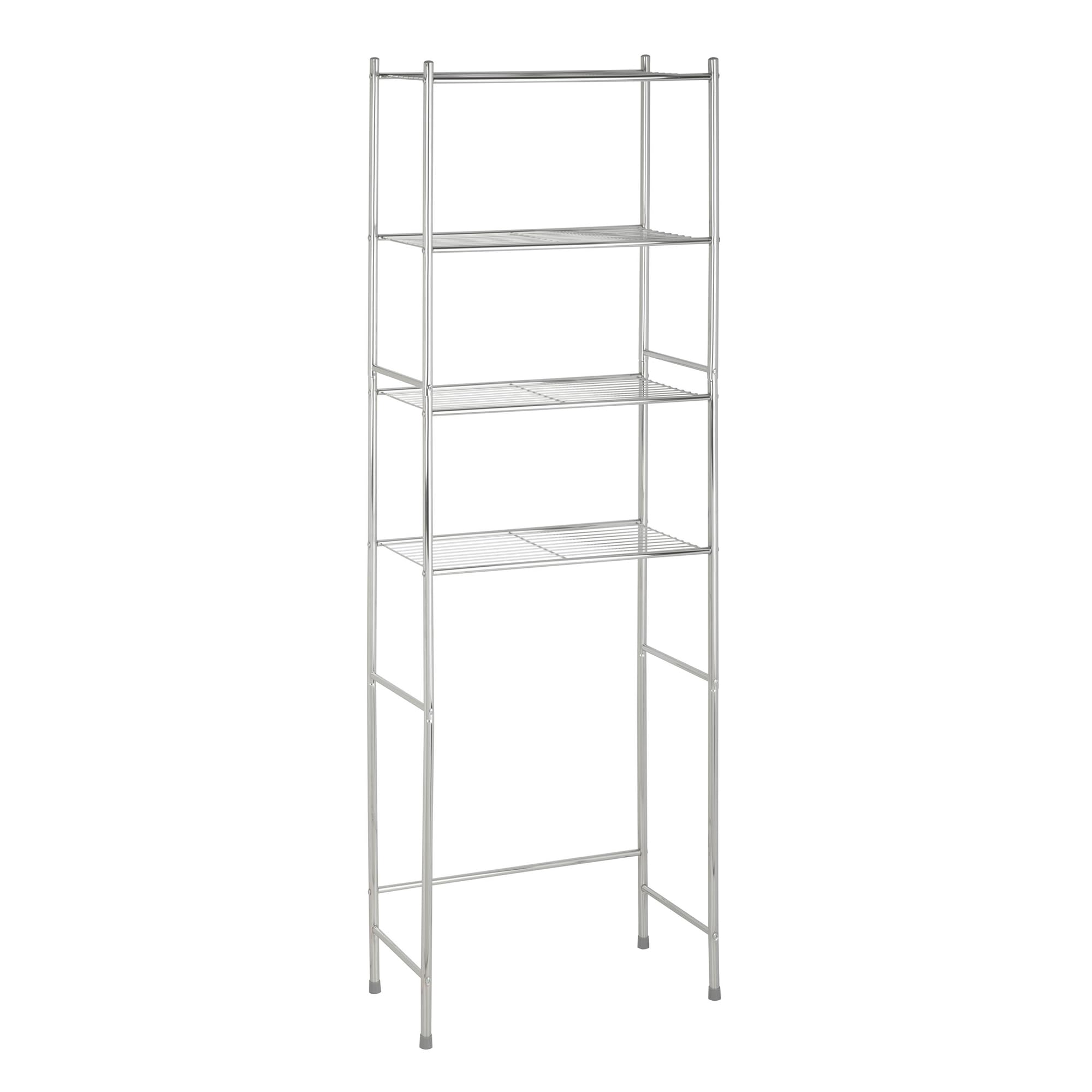Honey-Can-Do 4-Tier over-the-toilet shelf front view showing compact storage.