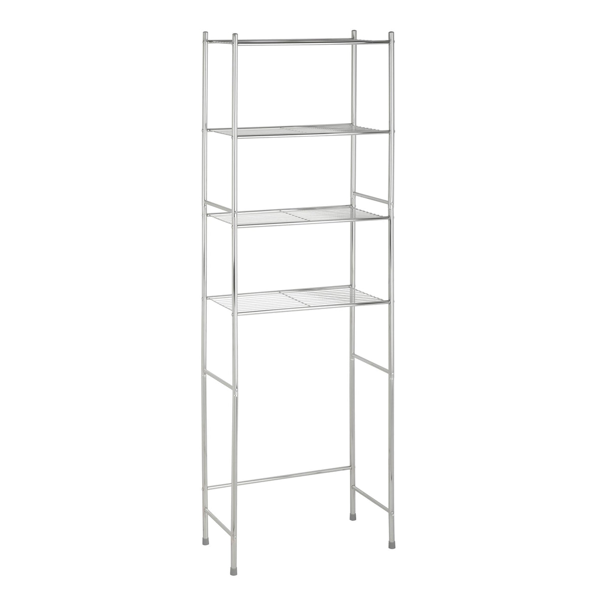 Honey-Can-Do 4-Tier over-the-toilet shelf front view showing compact storage.