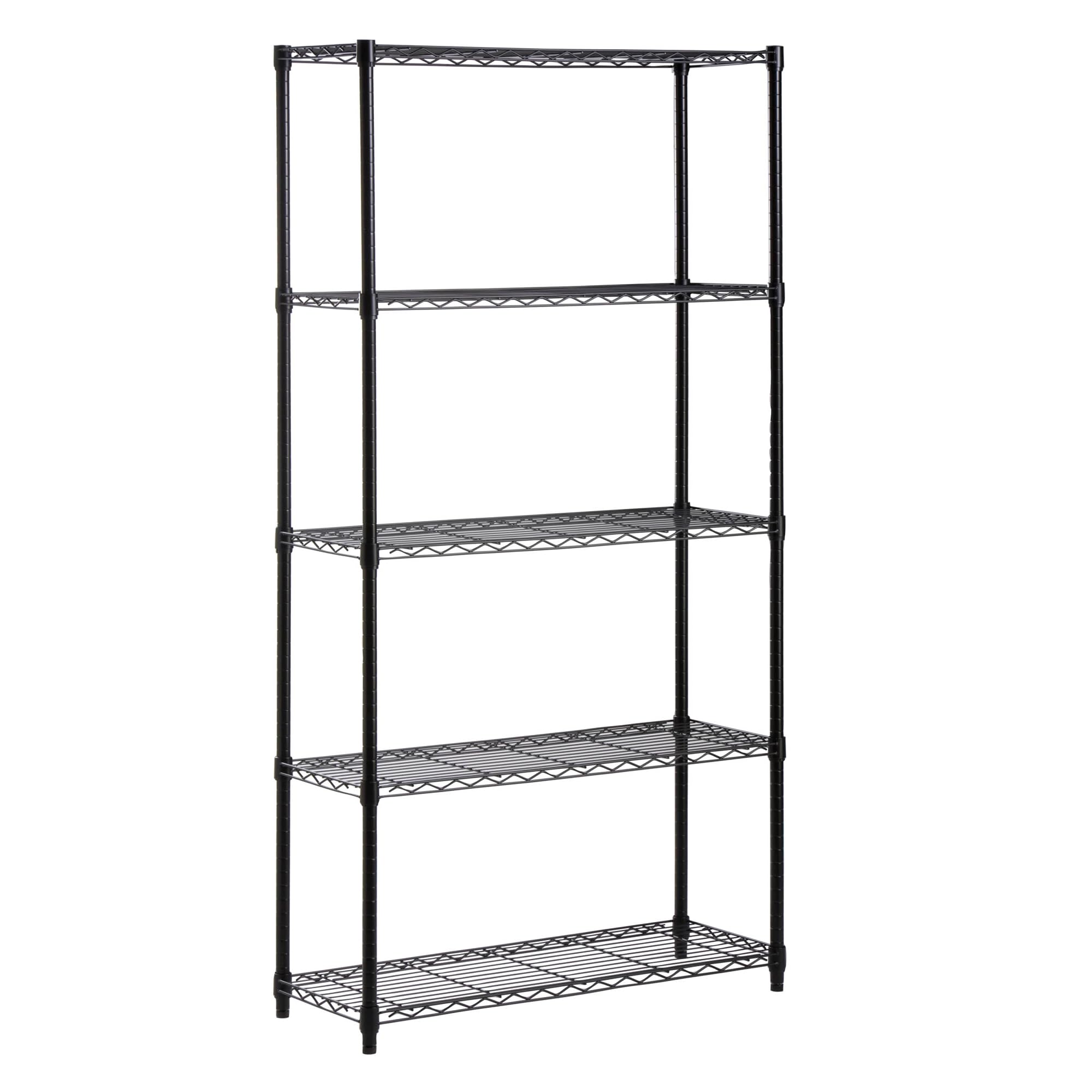 Honey-Can-Do adjustable shelves set to fit different item heights