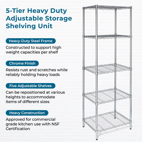 Honey-Can-Do adjustable shelves in 1-inch increments for flexible setup.