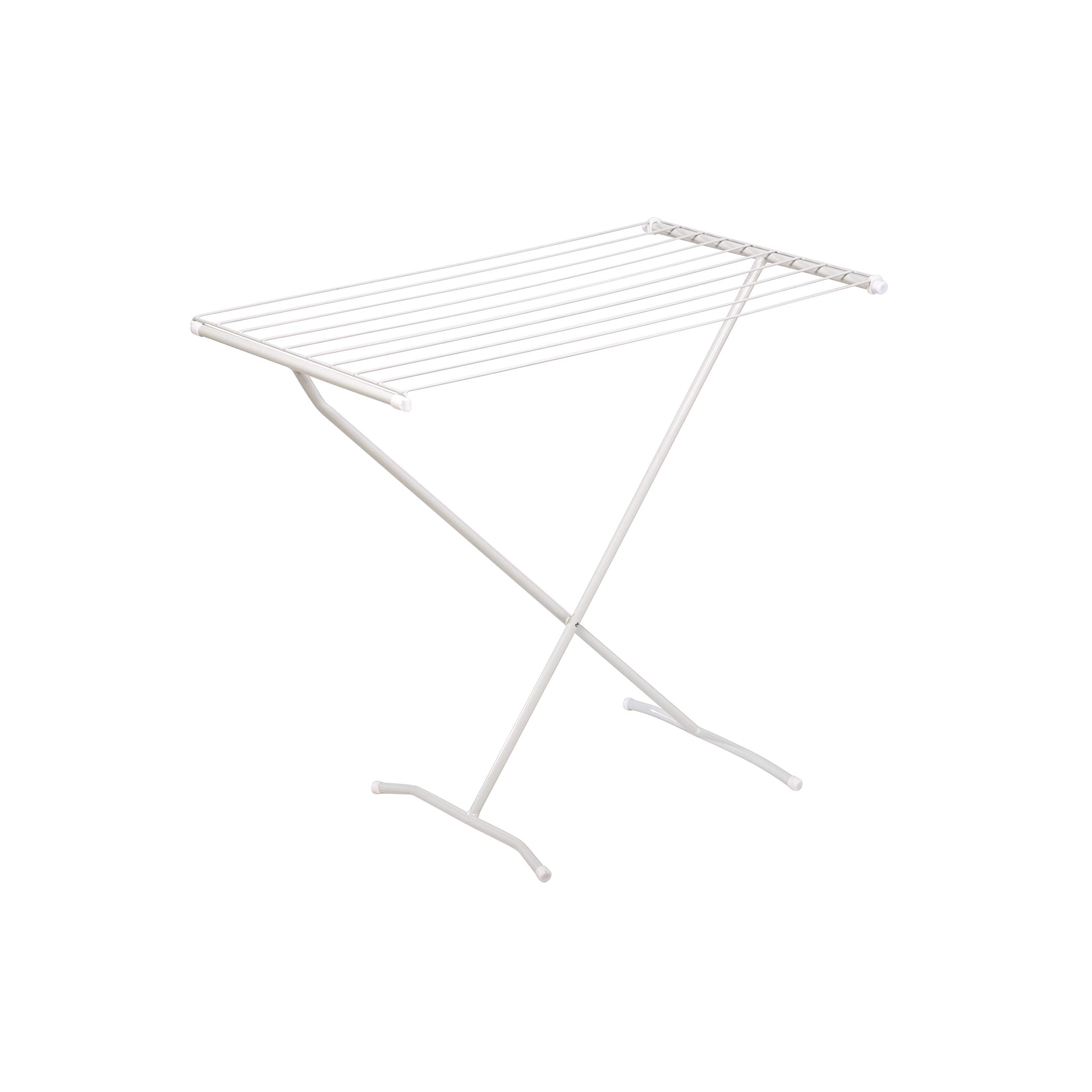 Honey-Can-Do towel and laundry air-drying on one portable rack
