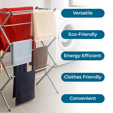 Durable steel build from Honey-Can-Do supports heavy garments reliably.
