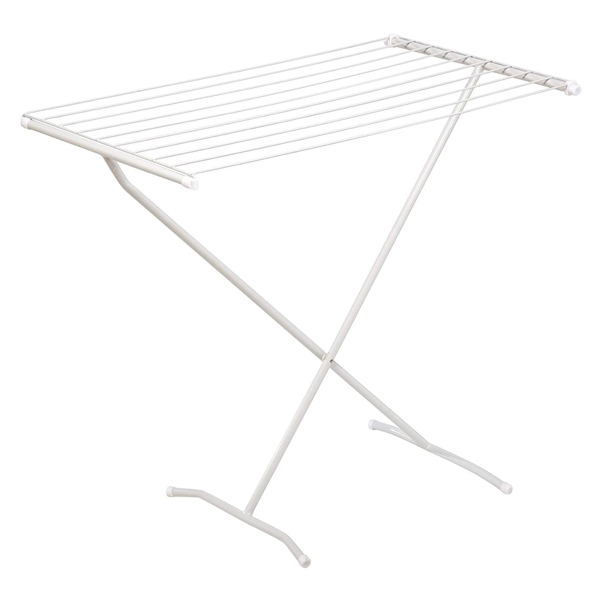 Honey-Can-Do collapsible drying rack front view with sturdy X-frame for daily laundry