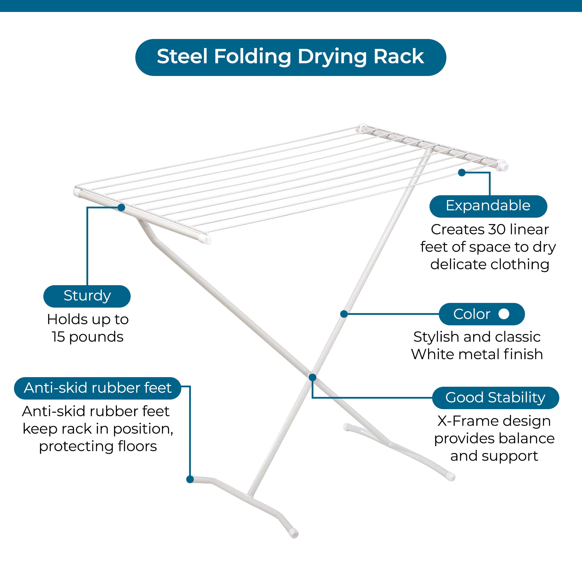Honey-Can-Do top wires enable flat-drying for delicate sweaters