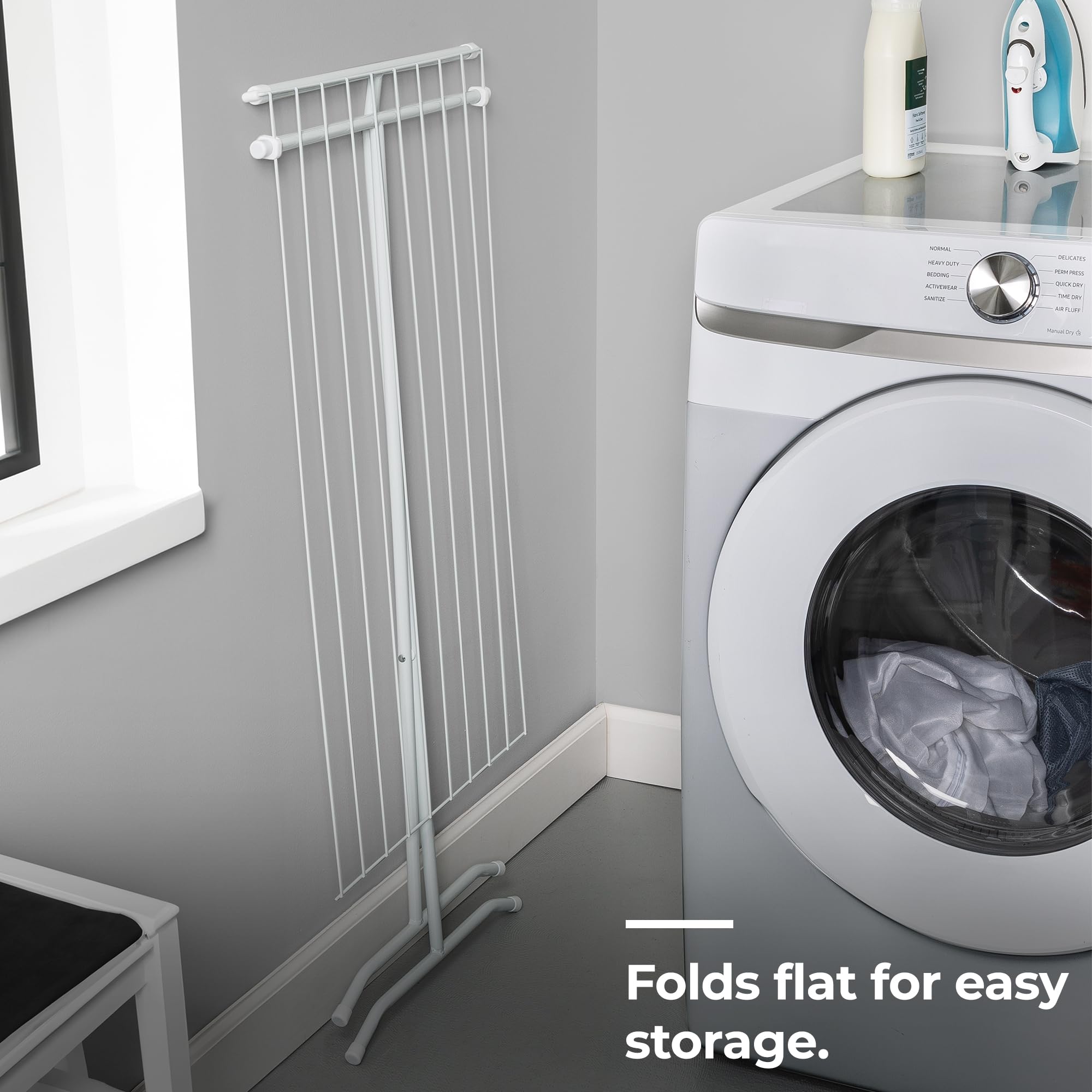 Honey-Can-Do durable X-frame supports daily laundry and towels